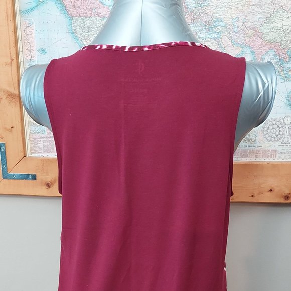 Juicy Couture Women's Tank Top Leopard Print Sequined Dark Fuchsia Small - Picture 4 of 10